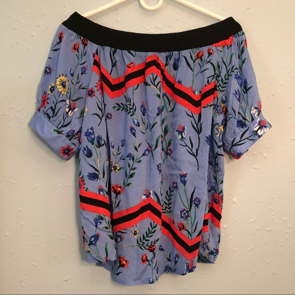 Juicy Couture Floral Off Shoulder Top Medium - Picture 2 of 4